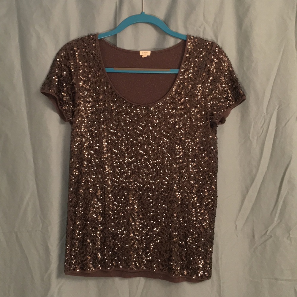 J. Crew dazzling sequin party top